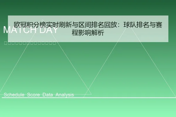 欧冠积分榜实时刷新与区间排名回放：球队排名与赛程影响解析